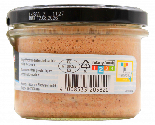 Bauerngut Zwiebelwurst, 6 x 160g Gläser