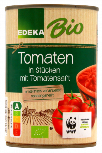 EDEKA Bio Tomaten in Stücken, 12 x 400g Dosen