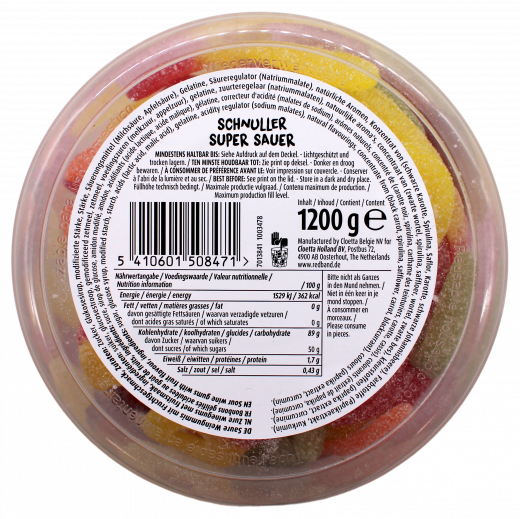 Red Band Fruchtgummi Schnuller super sauer, 1200g Dose