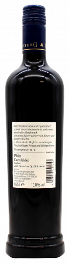 Riedburg Dornfelder Qualitätswein Pfalz Rotwein trocken 13% vol., 6 x 750ml Flaschen