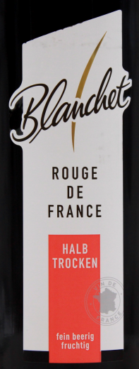 Blanchet Rouge de France Rotwein halbtrocken 12.5% vol., 6 x 750ml Flaschen