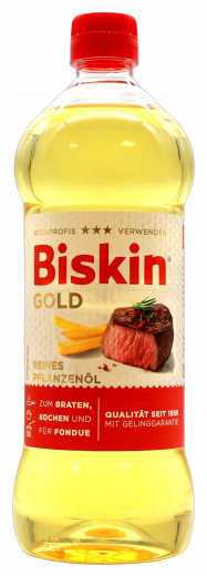 Biskin Gold Reines Pflanzenöl, 6 x 750ml Flaschen