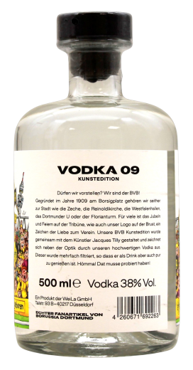 BVB Vodka 09 Kunstedition 38% vol., 500ml Flasche
