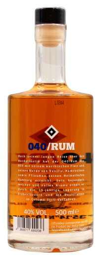 040/Rum Karibischer Rum des Hamburger SV 40% vol., 500ml Flasche