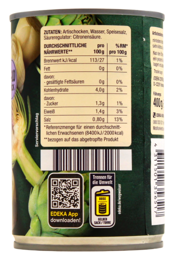 Edeka Herzstücke Artischokenherzen, 6 x 240g Dose