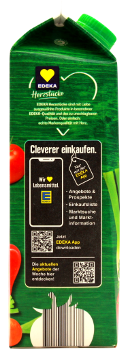 Herzstücke Tomaten-Gemüse-Mix Saft, 8 x 1 l Getränkekarton