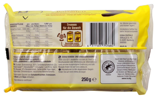 Edeka Herzstücke Gele Bananen, 10 x 250g Packung