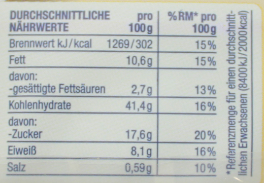 Edeka Herzstücke Hefezopf mit Mohnfüllung, 6 x 440g Hefezopf