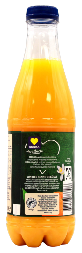 Edeka Herzstücke Karibische Orange Saft, 6 x 1 l Flasche EINWEG