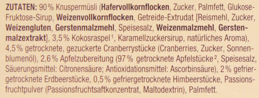 Edeka Herzstücke Knusper-Müsli Multifrucht, 7 x 500g Packung