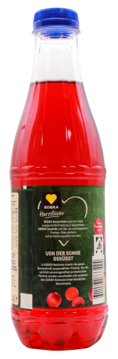 Edeka Herzstücke Cranberry Saft, 6 x 1 l Flasche EINWEG