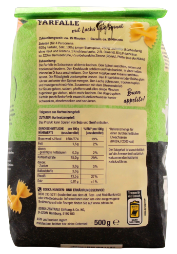 Edeka Herzstücke Farfalle N.67, 5 x 500g Beutel