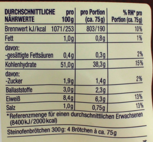 Herzstücke 4 Steinofen-Brötchen, 8 x 300g Packung