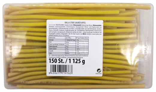 Haribo Balla Stixx Saurer Apfel 1125g Box