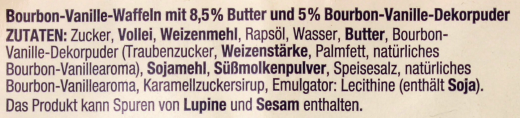 Edeka Herzstücke Bourbon Vanille Waffeln, 6 x 165g Packung