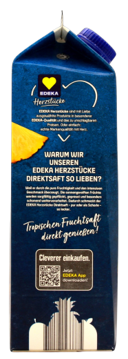 Edeka Herzstücke Tropical Ditektsaft, 8 x 1 l Getränkekarton
