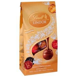 Lindt Lindor Mischung Gold Pralinen, 6 x 99g Beutel