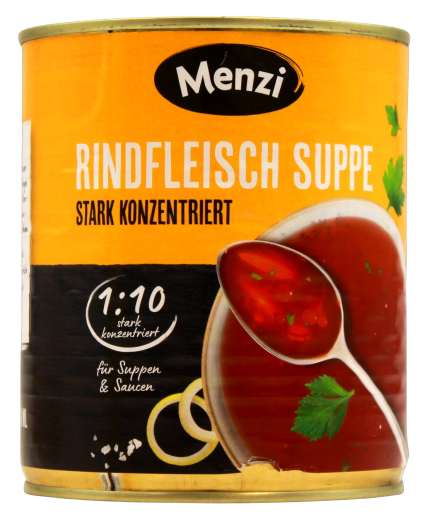 Menzi Rindfleisch Suppe stark konzentriert, 6 x 800ml Dose