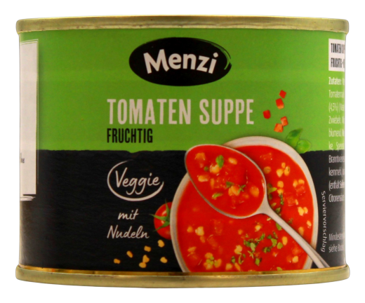 Menzi Tomatensuppe mit Nudeln, 4 x 5 x 200ml Dose