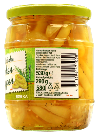 Gut & Günstig Schlesische Gurkenhappen, 6 x 290g Glas