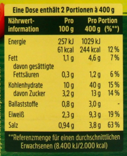 Erasco Spirli-Nudeln mit Fleischklößchen, 3 x 800g Dose