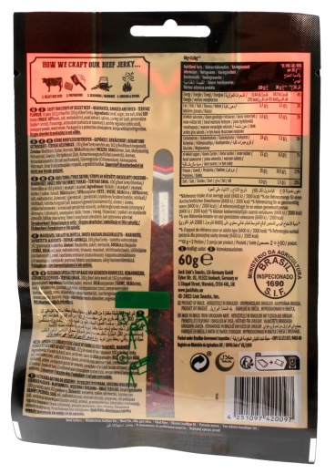 Jack Link's Beef Jerky Teriyaki 100% Beef, 12 x 60g Beutel