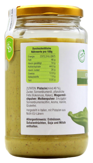 Evergreen Pistaziencreme, 1 x 500g Glas