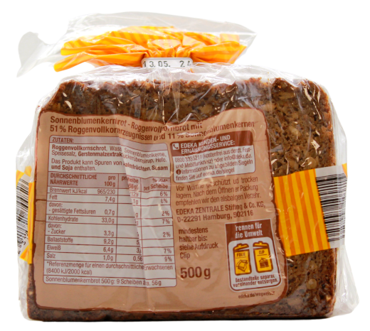 Gut & Günstig Sonnenblumen Kernbrot, 6 x 500g Beutel