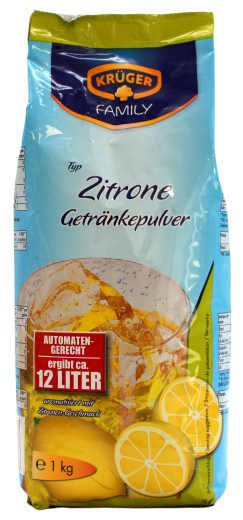Krüger Family Typ Zitrone Getränkepulver, 5 x 1 kg Beutel