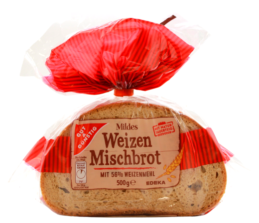 Gut & Günstig Mildes Weizen Mischbrot, 6 x 500g Beutel