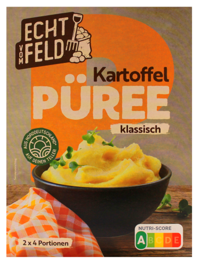 Echt vom Feld Kartoffel-Püree klassisch, 9 x 230g Packung