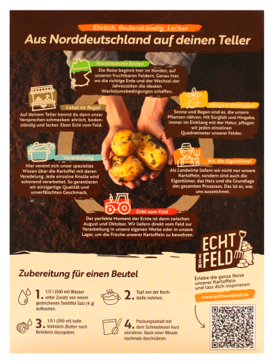 Echt vom Feld Kartoffel-Püree klassisch, 9 x 230g Packung