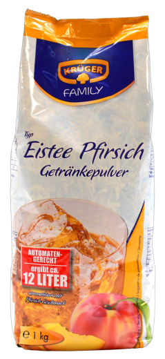Krüger Family Typ Eistee Pfirsich Getränkepulver, 5 x 1 kg Beutel