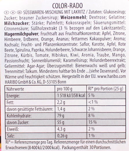 Haribo Color-Rado Party Box, 3 x 750g Dose