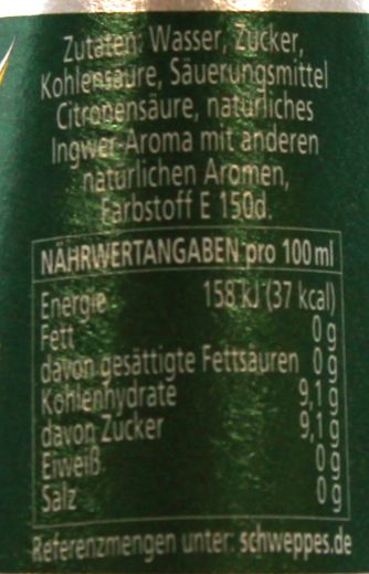 Schweppes American Ginger Ale, 24 x 200ml Glasflasche