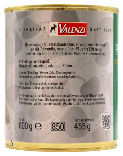 Valenzi Pfifferlinge mittelgroß, 3 x 455g Dose