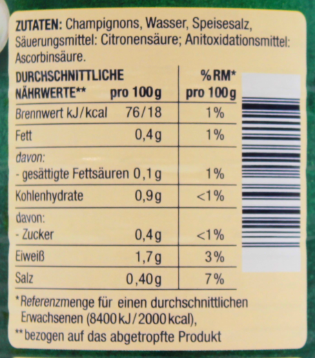 Edeka Herzstücke mini Champignons 1 Wahl ganze Köpfe, 6 x 460g Dose