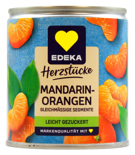 Edeka Herzstücke Mandarin-Orangen leicht gezuckert, 6 x 175g Dose