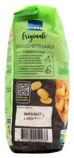 Edeka Originale Gnocchetti Sardi N. 83, 6 x 500g Beutel