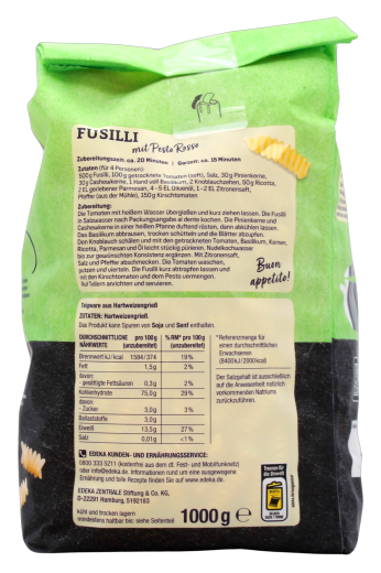 Edeka Herzstücke Fusilli N.99, 4 x 1 kg Beutel