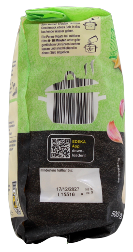 Edeka Herzstücke Penne Rigatte N.79, 5 x 500g Beutel