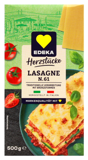 Edeka Herzstücke Lasagne N. 61, 6 x 500g Packung