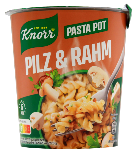 Knorr Pasta Pot Pilz & Rahm, 8 x 59g Becher