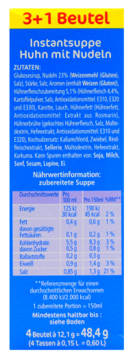 Heisse Tasse Huhn mit Nudeln, 9 x 48.4g Packung