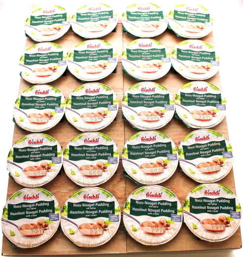 frischli Nuss-Nougat-Pudding mit Sahne, 20 x 85g Becher
