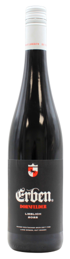 Erben Dornfelder Rotwein lieblich 10.5% vol., 6 x 0.75 l Flasche