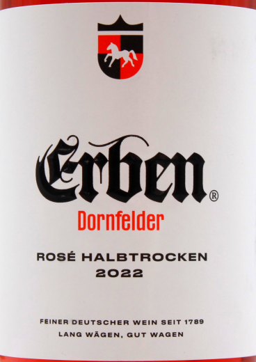 Erben Dornfelder Rosèwein halbtrocken 11.5% vol., 6 x 0.75 l Flasche