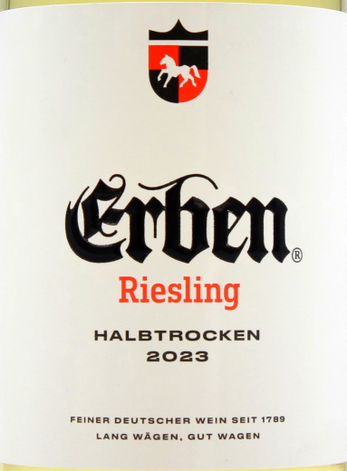 Erben Riesling Weißwein halbtrocken 11% vol., 6 x 0.75 l Flasche