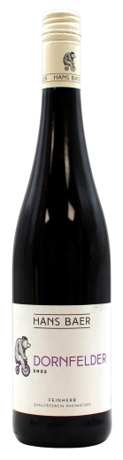 Hans Baer Dornfelder Rotwein feinherb 10.5% vol., 6 x 0.75 l Flasche