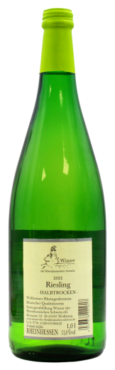 Winzer der Rheinhessischen Schweiz Riesling Weißwein halbtrocken 11% vol., 6 x 1 l Flasche